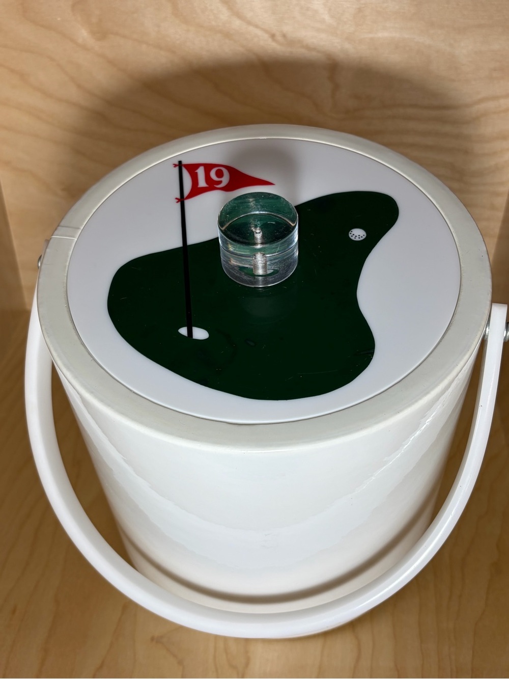 Vintage Golf Ice Bucket – Morgan Bucket Brigade 19th Hole 9" Vinyl USA